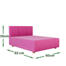 Cama Box Pet Retriever 80 Cm Porte Grande Lara Cores - Comprar Moveis em Casa: Pink - 2