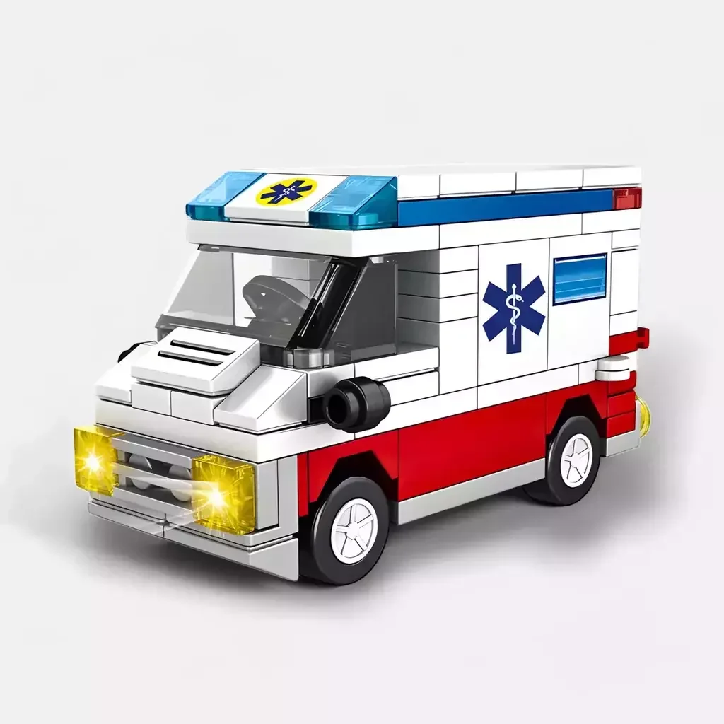 Brinquedo Blocos de Construção Carro Ambulância - 1