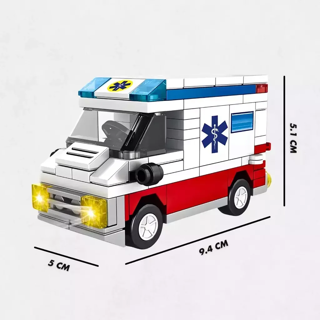 Brinquedo Blocos de Construção Carro Ambulância - 2