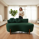 Ver imagem 2 de Namoradeira Sofá Feijão Lounge 120cm Orgânica Suede Verde