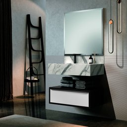 Bancada em Porcelanato 80cm com Cuba Esculpida Max - 2