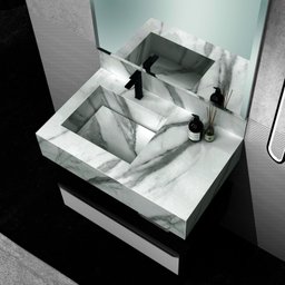 Bancada em Porcelanato 80cm com Cuba Esculpida Max - 1