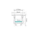 Ver imagem 2 de Perfil de Embutir Fino para Fita Led Luminatti LM984 com 1 metro Branco