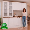 Ver imagem 7 de Armário de Cozinha Genialflex Iluminata 3 Peças Branco Ébano