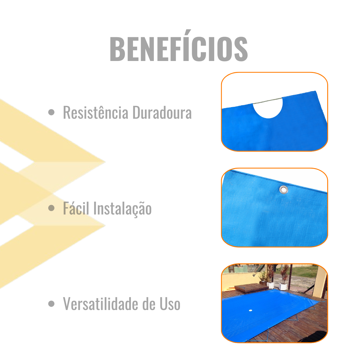 Lona Impermeável para Cobertura Azul 2,5x2,5m 330 Micras - 4