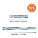 Ver imagem 6 de Sifão Universal Flexível Cromado Lavatório Tanque Pia Astra Cor Prateado