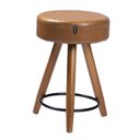 Ver imagem 1 de Puff Banco Decorativo Sala Recepção Paris Courissimo Amarula - Salaone Decor