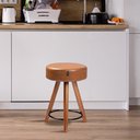 Ver imagem 2 de Puff Banco Decorativo Sala Recepção Paris Courissimo Amarula - Salaone Decor