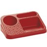 Organizador de Pia de Cozinha UZ Suporte Porta Detergente Esponja e Sabão em Barra Vermelho - 1