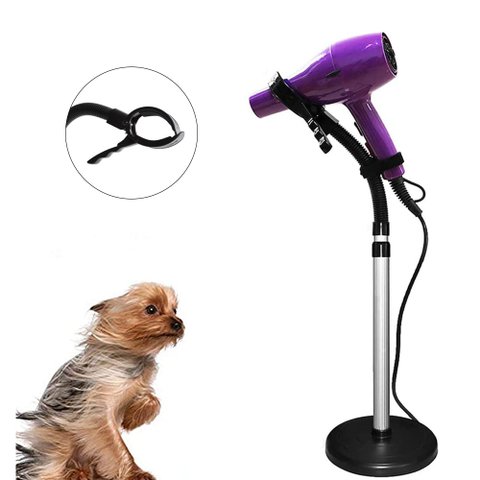 Suporte Secador Pet Shop Cachorro Gato Animal Flexivel Salao Giratorio Bancada Chao