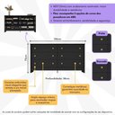 Ver imagem 6 de Cômoda 136cm com 6 Gavetas Flex Multimóveis Preto