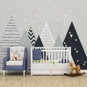 Ver imagem 4 de Papel de parede infantil montanha para quarto de bebê menino M² PP71A