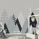 Ver imagem 5 de Papel de parede infantil montanha para quarto de bebê menino M² PP71A