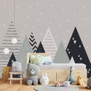 Ver imagem 3 de Papel de parede infantil montanha para quarto de bebê menino M² PP71A