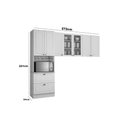 Ver imagem 4 de Kit de Cozinha Completa 3 Peças Americana (2 Armários + 1 Paneleiro) Cpt12 Branco - Henn