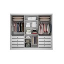 Ver imagem 3 de Guarda Roupa Casal 6 Portas 8 Gavetas - Himalaia-branco - Móveis Novo Horizonte
