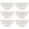 Conjunto 6 Tigelas Brancas de Porcelana 540ml Bowls Lyor Clean para Sopas Caldos Saladas - 1
