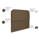 Ver imagem 4 de Cabeceira Estofada Cama Box Casal Alana 140cm Linho:marrom
