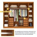 Ver mais imagens de Conjunto Guarda Roupa Casal 6 Portas 8 Gavetas Puxador MDF com Espelho Portugal e Cama Casal Monaco Bege/Cinamomo