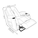 Ver imagem 4 de Poltrona do Papai Elétrica Reclinável com Massagem Aquecimento Gambon Entrada Usb/usb-c Pu Marrom Ch