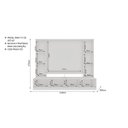 Ver imagem 3 de Rack com Painel para TV até 55 Polegadas 2,1m 2 Portas Delfos Yescasa