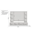 Ver imagem 3 de Rack com Painel para TV até 55 Polegadas 2,1m 2 Portas Delfos Yescasa