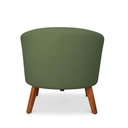 Ver imagem 7 de Poltrona Sala Decorativa Kit 2 Stella Pé Madeira Trapézio Castanho Sintético Pu Verde D03 - D’Rossi