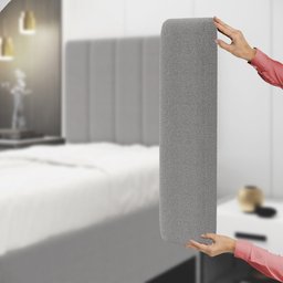 Painel Modulado Nashira 140 / N-038 Bouclê Cinza - 2