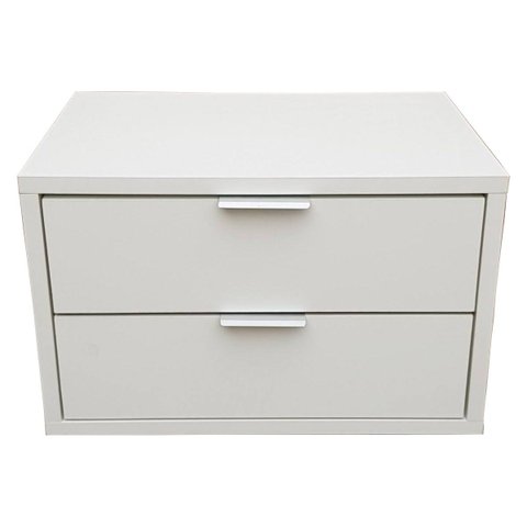 Mesa de Cabeceira 40cm com Duas Gavetas em MDF - Fl Decor