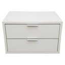 Ver imagem 1 de Mesa de Cabeceira 40cm com Duas Gavetas em MDF - Fl Decor
