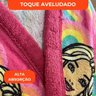 Roupão Aveludado Lepper Estampado Personagens Infantil Barbie G - 4