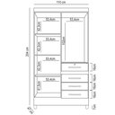 Ver imagem 4 de Guarda Roupa Solteiro 4 Portas 4 Gavetas 110cm Cabral M07 Freijó/off White - Mpozenato