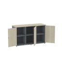 Ver imagem 5 de Armário para Escritório Pivotante Credenza Cinza/Grafito/Castanheira
