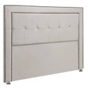 Ver imagem 1 de Cabeceira Estofada para Cama Box Queen 160cm Ravena Veludo - Sofa Store:veludo Bege Marfim