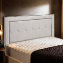 Ver imagem 2 de Cabeceira Estofada para Cama Box Queen 160cm Ravena Veludo - Sofa Store:veludo Bege Marfim