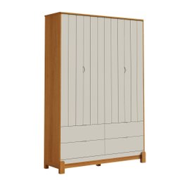 Guarda-roupa Lotus 4 Portas 4 Gavetas Areia/savana Reller - 1
