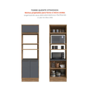 Ver imagem 5 de Cozinha Completa 11 Peças com Torre Quente 6 Gaveta em MDF Viena Freijó/Cinza Grafite