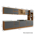 Ver imagem 3 de Cozinha Completa 11 Peças com Torre Quente 6 Gaveta em MDF Viena Freijó/Cinza Grafite