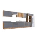 Ver imagem 2 de Cozinha Modulada 11 Peças 15 Portas 6 Gavetas com Divisor de Talheres 1 Nicho para Forno Viena 