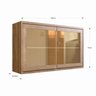 Cozinha Modulada 11 Peças 15 Portas 6 Gavetas Nicho Forno Divisor Talheres MDF Freijó Cinza Grafite Viena - 5