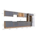 Ver imagem 3 de Cozinha Modulada 11 Peças 15 Portas 6 Gavetas com Divisor de Talheres 1 Nicho para Forno Viena 