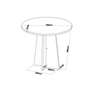 Ver imagem 4 de Mesa de Jantar Redonda Keti com 4 Cadeiras Iza Mel/cinza/ Vd Grafite - Casa Giulia