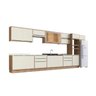 Cozinha Modulada 11 Peças 15 Portas 6 Gavetas MDF Louro Freijó Argila Viena Edez - 3