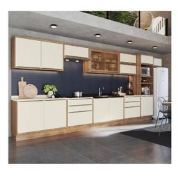 Cozinha Modulada 11 Peças 15 Portas 6 Gavetas com Divisor de Talheres 1 Nicho para Forno Viena  - 2