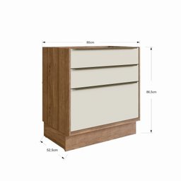Cozinha Modulada 11 Peças 15 Portas 6 Gavetas com Divisor de Talheres 1 Nicho para Forno Viena  - 10