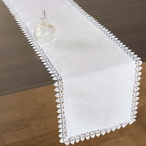 Caminho de Mesa Retangular 40x170cm 4535 - Rafimex Branco