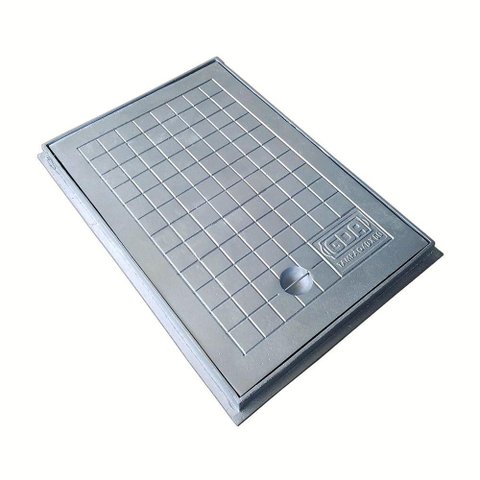 Tampa Tampão de Chão de Alumínio Fundido Incêndio 60x40cm