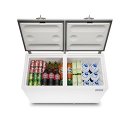 Freezer Horizontal Metalfrio 2 Portas 419 LITROS DA420 Branco - 6 Freezer Horizontal Metalfrio 2 Portas 419 LITROS DA420 Branco - 6