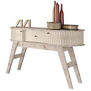 Aparador Estoril 136cm 306136 Calacata Off White Madetec