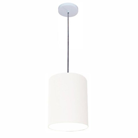 Lustre Luminária Pendente Vivare Free Lux Pe-4104br Cúpula em Tecido 15x25cm